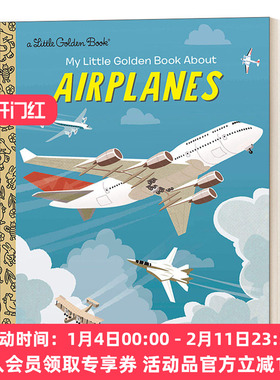 华研原版 飞机 英文原版 My Little Golden Book About Airplanes 兰登书屋精装小金书 英文版 进口英语原版书籍