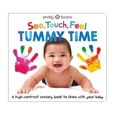 英文原版 See Touch Feel Tummy Time 触摸纸板书 宝宝趴趴时间 英文版 进口英语原版书籍