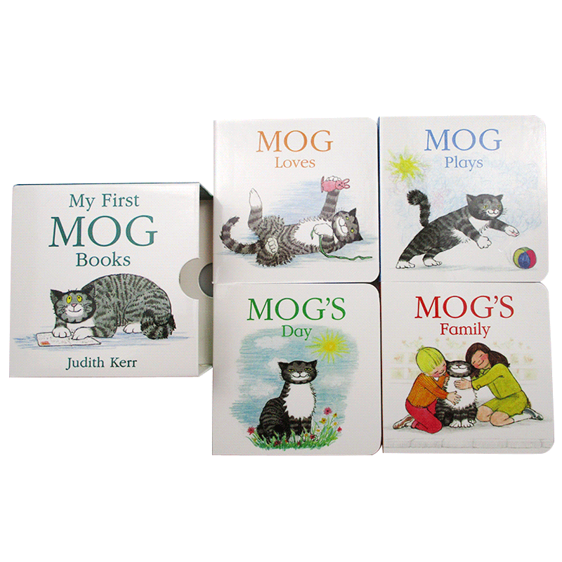 小猫格格4本纸板书合集 英文原版 My First Mog Books 小猫格格系列 朱迪丝克尔 英文版儿童动物绘本 进口书籍正版 书籍/杂志/报纸 儿童读物原版书 原图主图