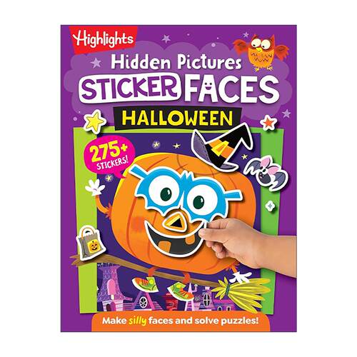 英文原版 Hidden Pictures Sticker Faces Halloween 英文版 进口英语原版书籍