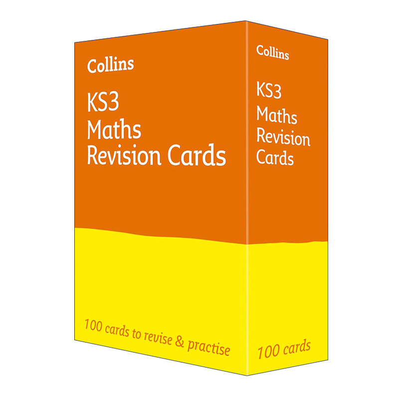 柯林斯英国初中数学复习闪卡  英文原版 Collins KS3 Maths Revision Question Cards 7-9年级 英文版 进口英语原版书籍