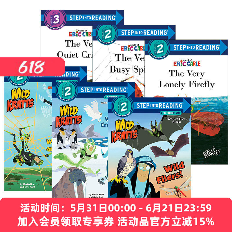 美国企鹅兰登经典分级读物 第二阶段6册 英文原版 Step into Reading 2 儿童阅读绘本 英文版 进口英语原版书籍