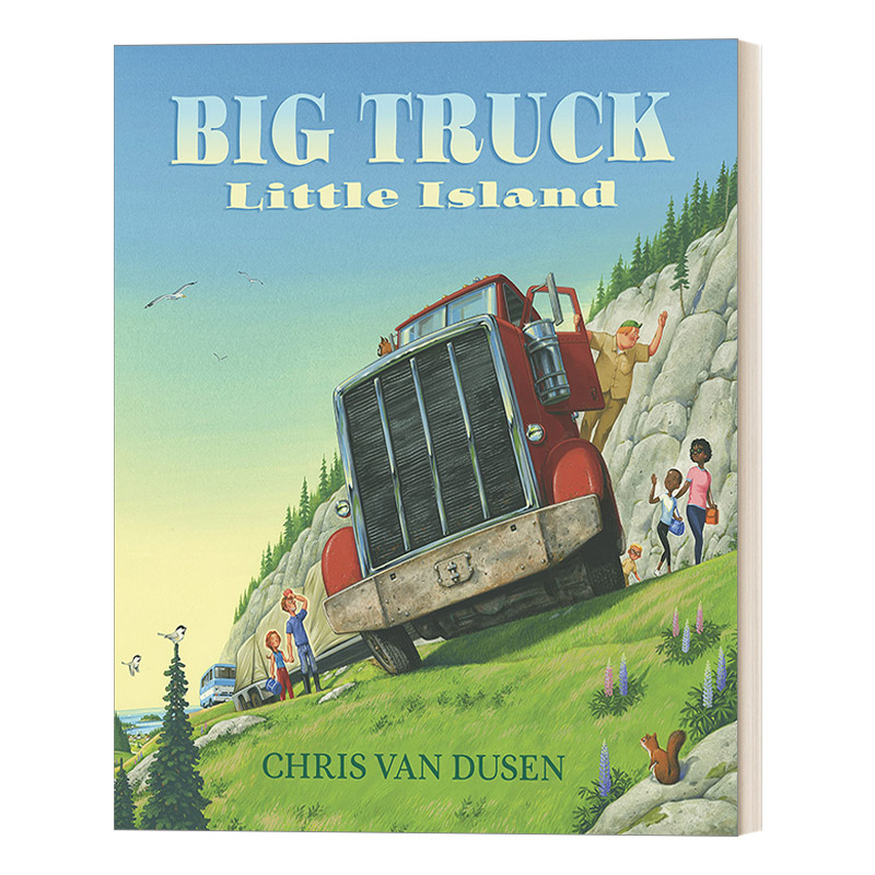 英文原版 Big Truck Little Island大卡车与小岛 3-7岁儿童动物及动物故事主题精装绘本 Chris Van Dusen 英文版 进口英语原版书籍