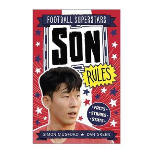 韩国孙兴慜 书籍 Superstars 进口英语原版 英文版 儿童运动人物科普百科 足球明星特辑 Rules Son Football 英文原版