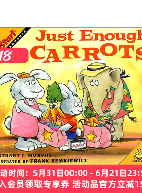 英文原版 Mathstart Level 1 Just Enough Carrots 数学启蒙绘本1级 英文版 进口英语原版书籍