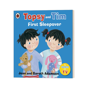 英文原版绘本 Topsy and Tim First Sleepover 托普西和蒂姆生活体验 第一次在朋友加过夜 英文版 进口英语原版书籍