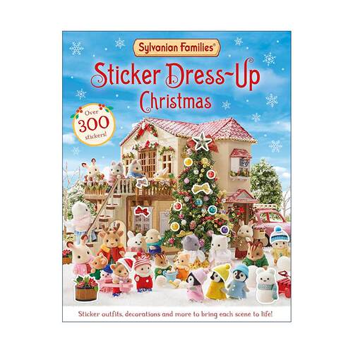 英文原版 Sylvanian Families Sticker Dress-Up Christmas 森贝儿家族圣诞贴纸装扮 英文版 进口英语原版书籍