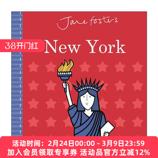 英文原版 Jane Foster's New York 纽约 儿童启蒙认知纸板书绘本 简福斯特 英文版 进口英语原版书籍