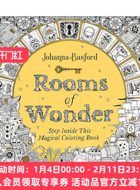 英文原版 Rooms of Wonder 奇迹之屋 成人手绘涂色书 秘密花园作者乔汉娜·贝斯福 英文版 进口英语原版书籍