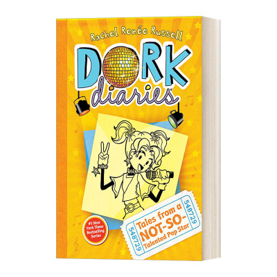 英文原版 Dork Diaries 3 Tales from a Not-So-Talented Pop Star 怪诞少女日记3 精装 英文版 进口英语原版书籍