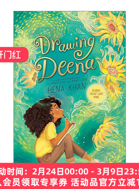 英文原版 Drawing Deena 爱画画的蒂娜 阿米娜的声音同作者Hena Khan 英文版 进口英语原版书籍