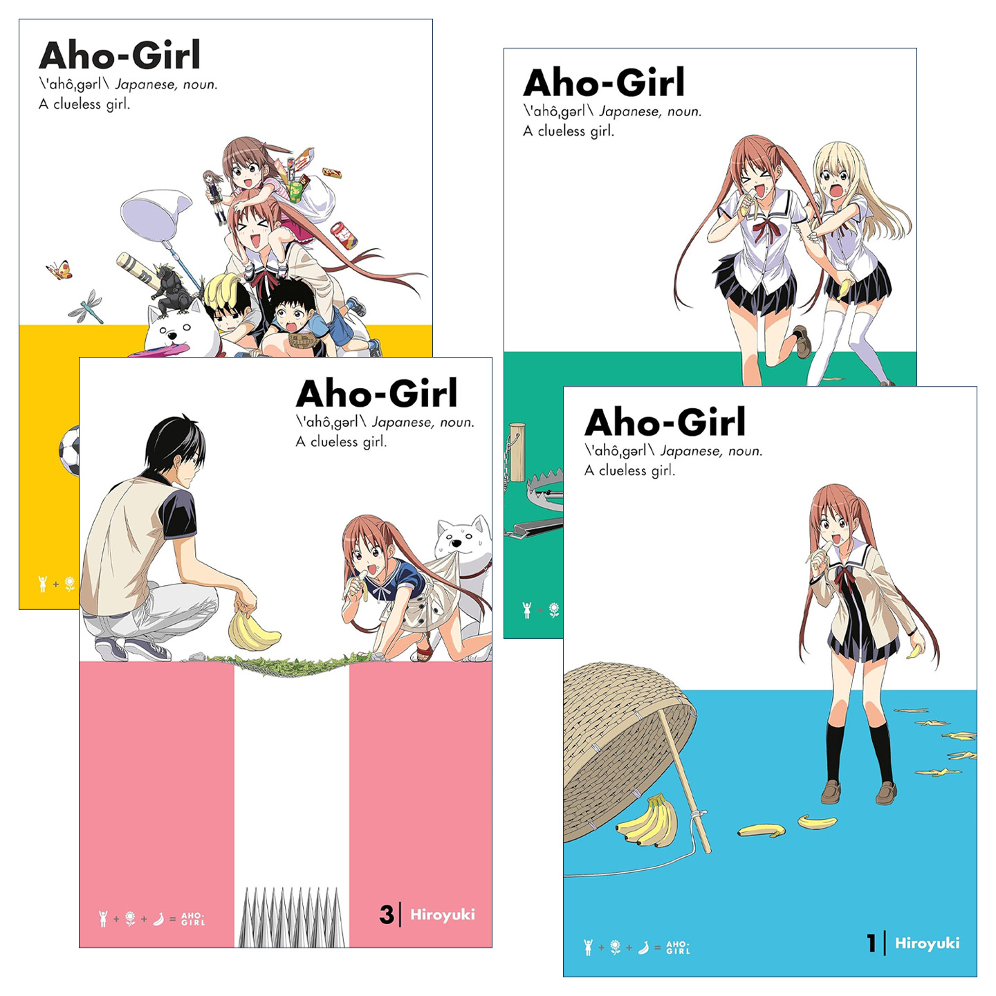 英文原版 Aho-Girl 笨女孩1-4册 同名动漫漫画 英文版 进口英语原版书籍