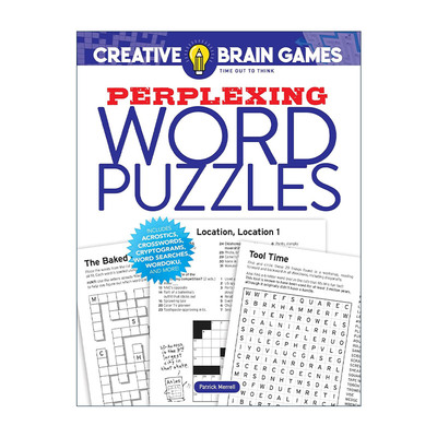 英文原版 Creative Brain Games Perplexing Word Puzzles 创意脑力游戏 令人困惑的字谜 填字 谜题 Rick Brightfield 英文版