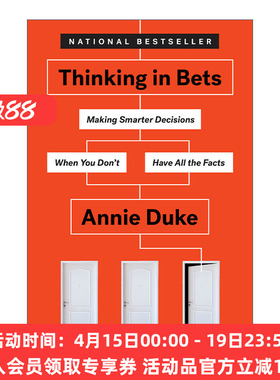 对赌 英文原版 Thinking in Bets 信息不足时如何做出明智决策 精装 Annie Duke 英文版 进口英语原版书籍