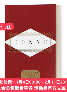 约翰 英文原版 Donne Poems Everyman's Library Pocket Poets Series 邓恩诗选 人人图书馆精装收藏版 英文版 进口英语原版书籍