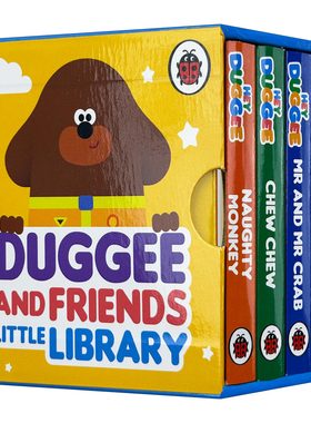 英文原版 Hey Duggee Duggee and Friends Little Library 嗨道奇 道奇与朋友们 小小图书馆 手掌纸板书四册盒装 进口英语原版书籍