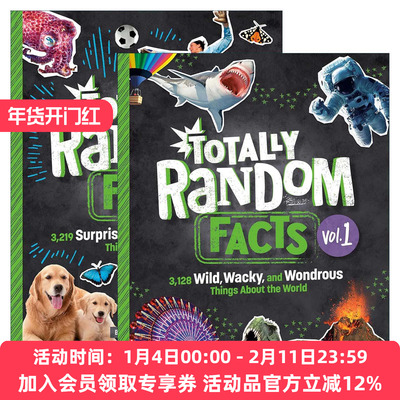 英文原版 Totally Random Facts 完全随机的事实2册 儿童精装科普百科 Melina Gerosa Bellows 英文版 进口英语原版书籍