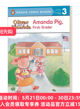 英文原版 Amanda Pig  First Grader 一年级的阿曼达猪 企鹅青少分级阅读3级 汪培珽第三阶段书单 英文版 进口英语原版书籍