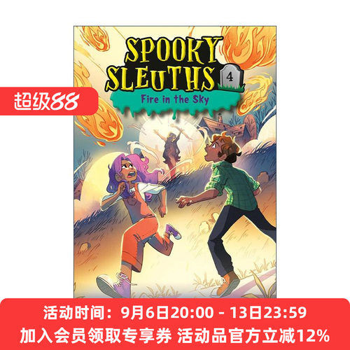 英文原版 Spooky Sleuths 04 Fire in the Sky 幽灵侦探系列4 天空之火 儿童推理章节桥梁故事书 Natasha Deen 进口英语原版书籍