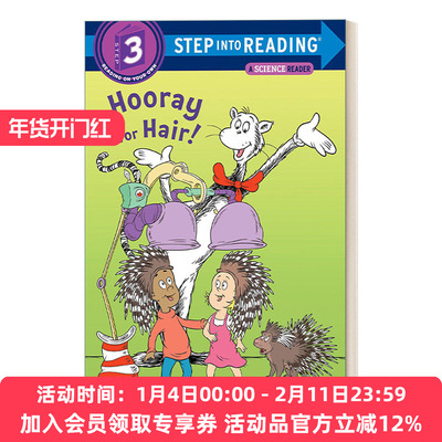 苏斯博士系列 英文原版 Step into Reading 3 - Hooray for Hair Dr.Seuss Cat in the Hat 英文版 进口英语原版书籍