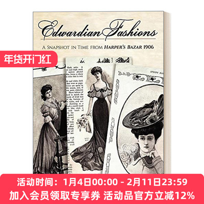 英文原版 爱德华七世时代的时尚 Edwardian Fashions 英文版 进口英语原版书籍