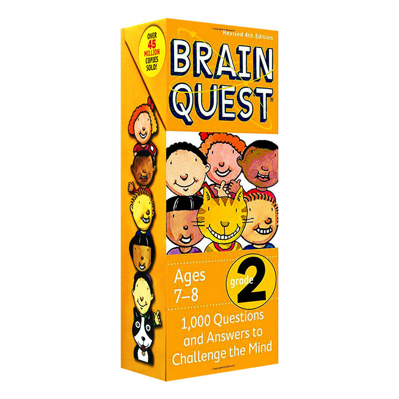 brainquest 大脑任务智力开发卡片2年级 英文原版 Brain Quest Grade 2 亲子互动 小学生英语训练 英文版进口原版儿童益智启蒙闪卡