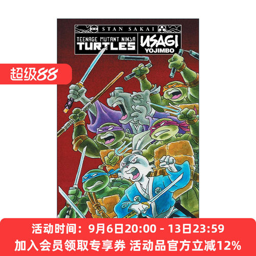 英文原版Teenage Mutant Ninja Turtles-Usagi Yojimbo WhereWhen忍者神龟 宫本兔 兔子武士 何时何地 IDW漫画 Stan Sakai坂井正彦