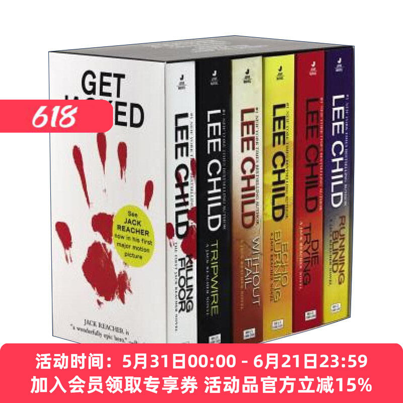 英文原版 Lee Child's Jack Reacher 1-6 Boxed Set 李·查德侠探杰克系列1-6盒装套装 英文版 进口英语原版书籍