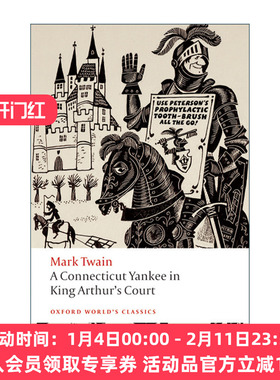 英文原版 A Connecticut Yankee in King Arthur's Court 康州美国佬大闹亚瑟王朝 马克吐温 牛津世界经典系列 英文版 进口书籍
