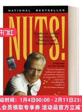 我为伊狂 英文原版 Nuts 美国西南航空为什么能成功 企业管理 Kevin Freiberg 英文版 进口英语原版书籍