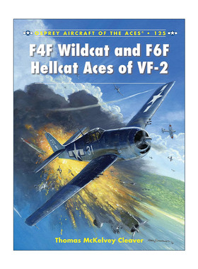 英文原版 F4F Wildcat and F6F Hellcat Aces of VF-2 F4F野猫战斗机及F6F地狱猫战斗机 王牌飞行员系列 英文版 进口英语原版书籍