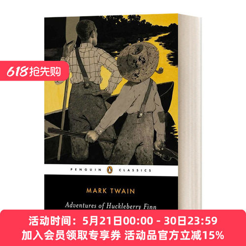英文原版小说 Adventures of Huckleberry Finn 哈克贝里·费恩历险记 英文版 进口英语原版书籍