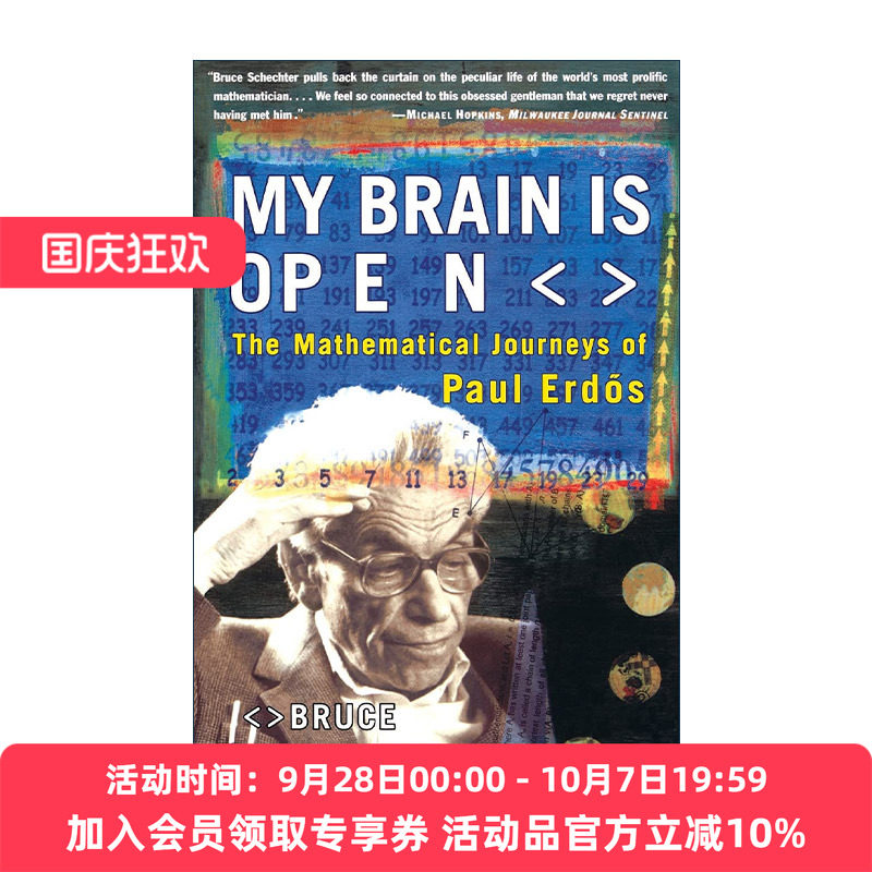 英文原版 My Brain is Open 我的大脑敞开了 爱多士的数学之旅 数学家爱多士传记 英文版 进口英语原版书籍
