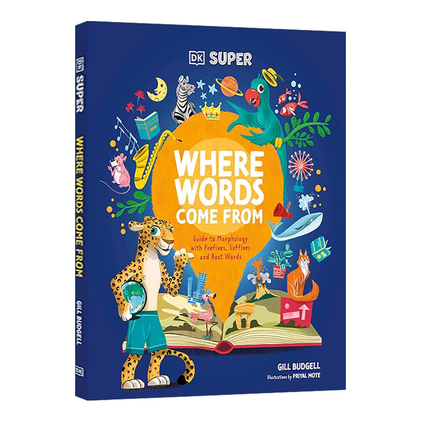 DK英语词汇的来源 英文原版 Where Words Come From 前缀后缀词根英语构词法指南 精装 英文版 进口英语原版书籍