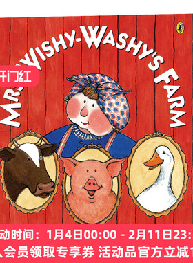 英文原版绘本 Mrs. Wishy-Washy's Farm 稀里糊涂太太的农场 乔伊考利 英文版 进口英语原版书籍