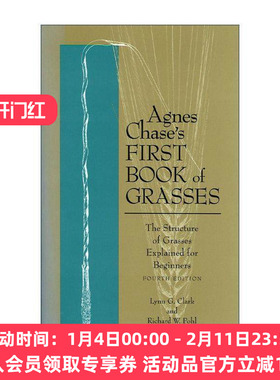 英文原版 Agnes Chase's First Book of Grasses 草的经典初学者插图指南 第四版 草类入门 自然植物科普 英文版进口英语原版书籍