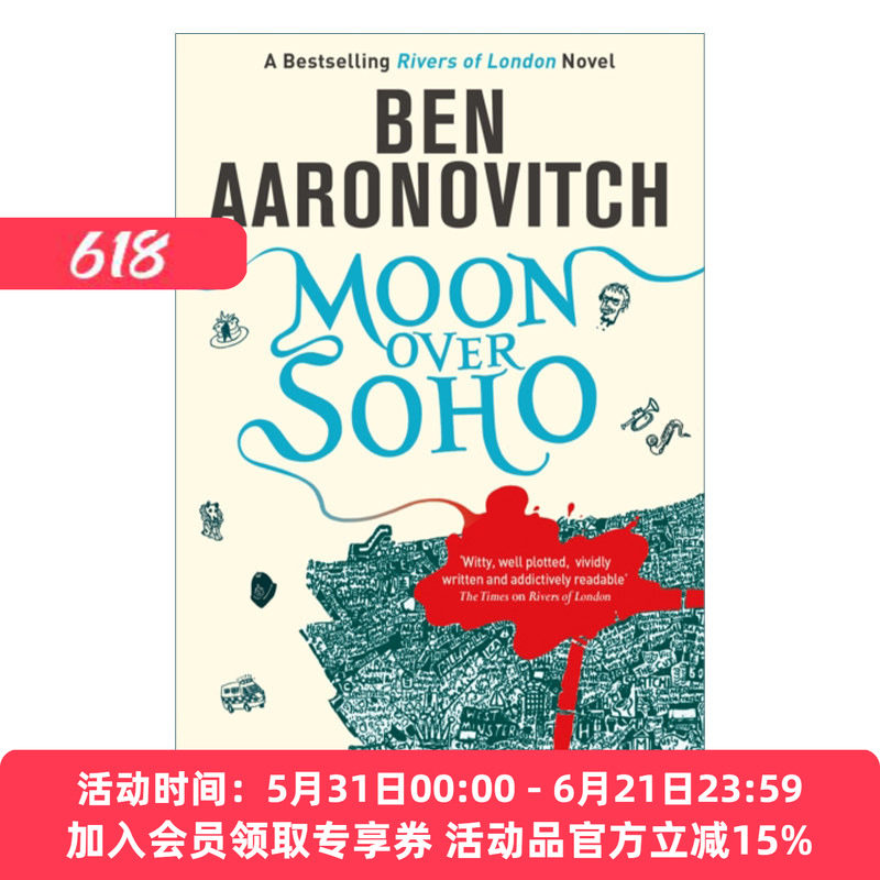 英文原版 Moon Over Soho 苏活月爵士魅影 Rivers of London 伦敦河2 英文版 进口英语原版书籍