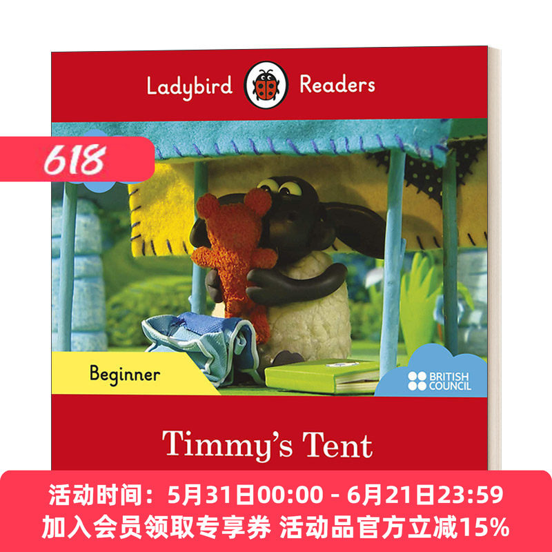 小小羊提米的帐篷 英文原版 First Words with Timmy 小瓢虫分级读物入门级 英文版 进口英语原版书籍