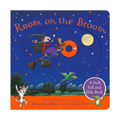 英文原版 Room on the Broom 扫帚上的女巫 低幼儿童推拉纸板书 英文版 进口英语原版书籍