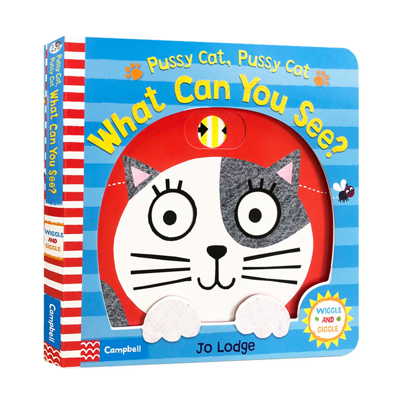 猫咪猫咪你能看到什么 英文原版 Pussy Cat Pussy Cat What Can You See 咯咯笑系列 英文版儿童英语启蒙纸板书 亲子共读绘本读物