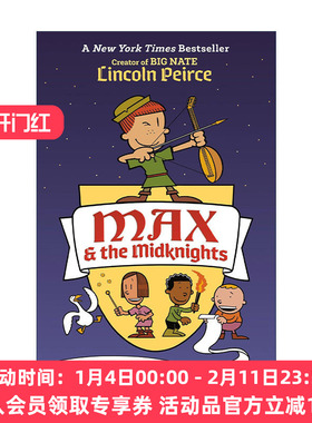英文原版 Max and the Midknights 麦克斯和米德克尼特人 Big Nate大内特系列作者Lincoln Peirce 英文版 进口英语原版书籍