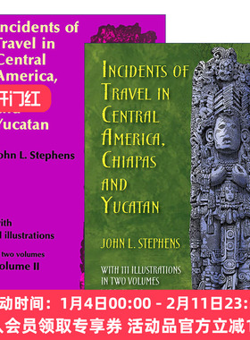 中美洲  英文原版 Incidents of Travel in Central America, Chiapas, and Yucatan 恰帕斯与尤卡坦游记 2册 英文版 进口原版书籍