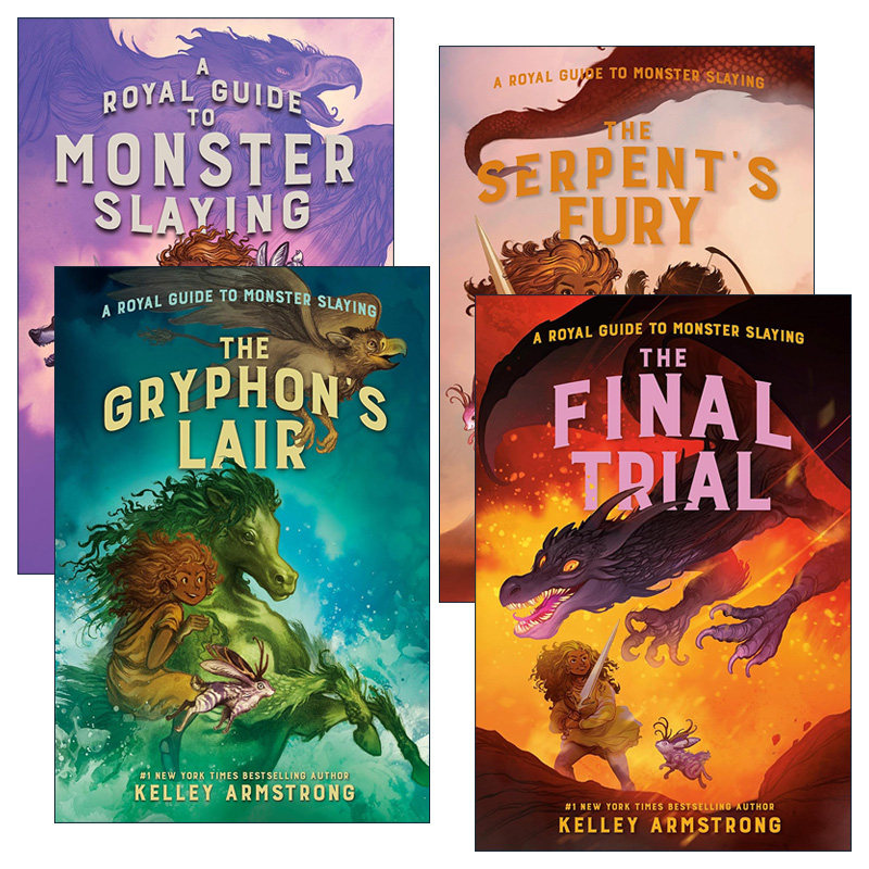 英文原版 A Royal Guide to Monster Slaying 皇家杀怪指南系列1-4册 Kelley Armstrong 青少年冒险幻想小说 英文版 进口原版书籍