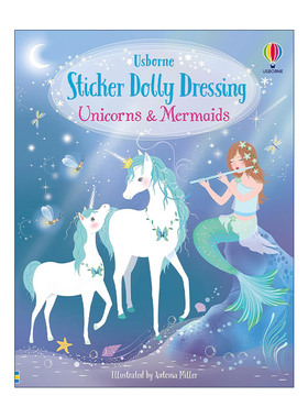 英文原版 Sticker Dolly Dressing Unicorns and Mermaids 多莉贴纸 独角兽和美人鱼 英文版 进口英语原版书籍