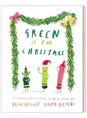 绿色代表圣诞节 英文原版 Green Is For Christmas 小蜡笔大罢工系列 精装 英文版 进口英语原版书籍