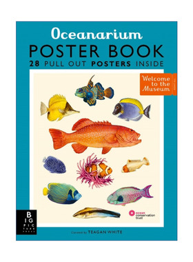 欢迎来到博物馆系列  英文原版 Oceanarium Poster Book 海洋馆海报 儿童科普 英文版 进口英语原版书籍