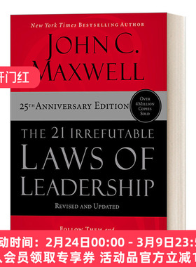 英文原版 The 21 Irrefutable Laws of Leadership 25th Edition 领导力21法则 精装 追随这些法则 人们就会追随你 英文版 进口书