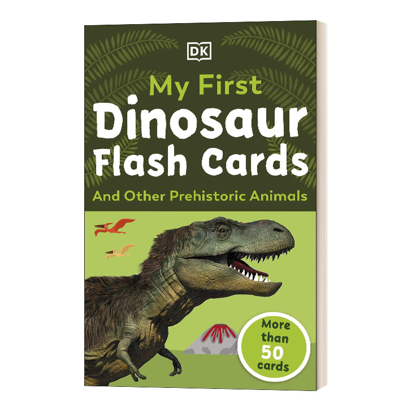 英文原版 My First Dinosaur Flashcards Cards DK恐龙闪卡 54张恐龙和史前生活的图解卡片 英文版 进口英语原版书籍