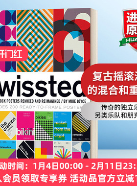 英文原版 Swissted Vintage Rock Posters Remixed and Reimagined Swissted 复古摇滚海报的混合和重新想象 英文版 进口英语书籍