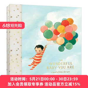 英文原版 The Wonderful Baby You Are: a Record of Baby's First Year 愿世间一切的美好都属于你 宝宝出生纪念册 英文版